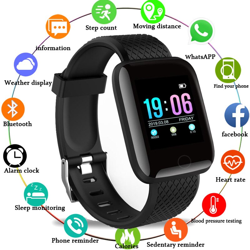 HFJZLY Men Women Smart Watch Heart Rate Blood Pressure Sport Heatlh Monitoring Fitness Tracker Bluetooth Call Smart Watch